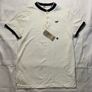 Hollister white polo
